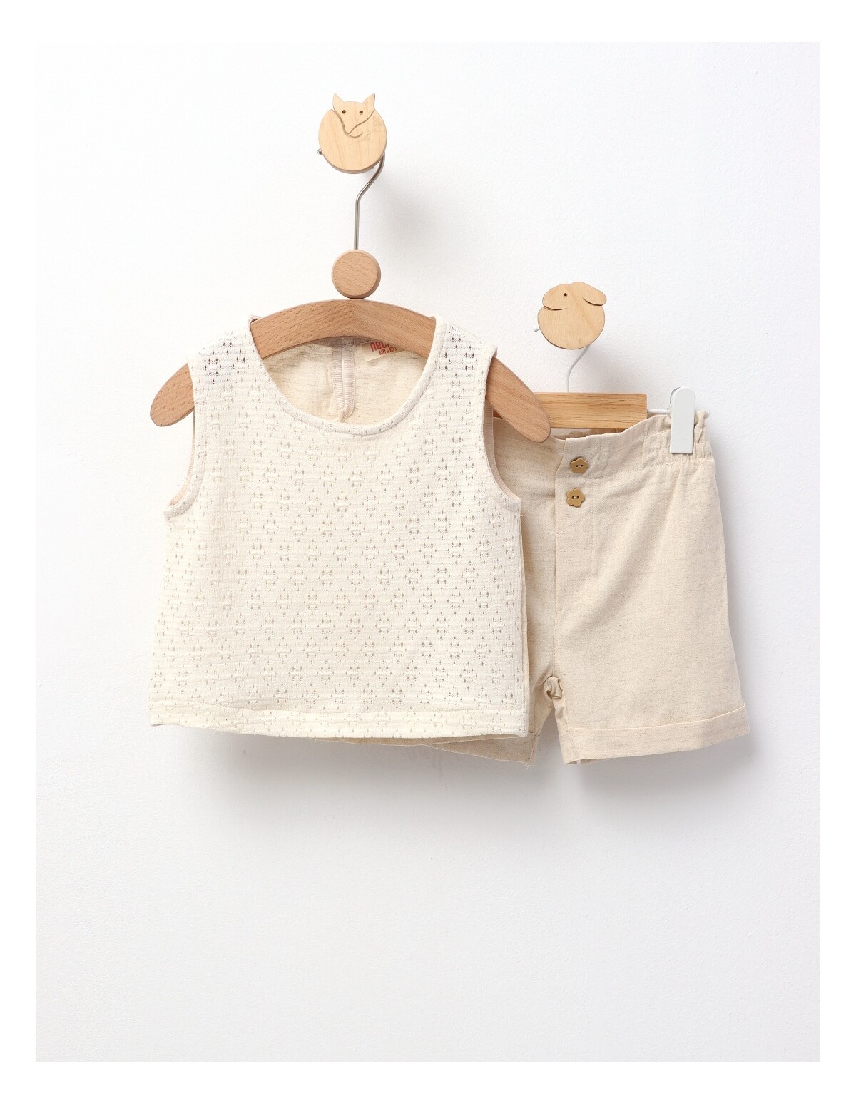 Set Crop Top Lili, model crem
