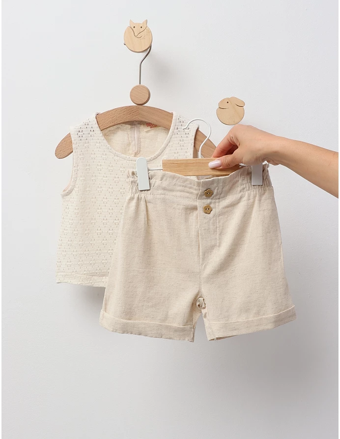 Set Crop Top Lili, model crem picture - 3