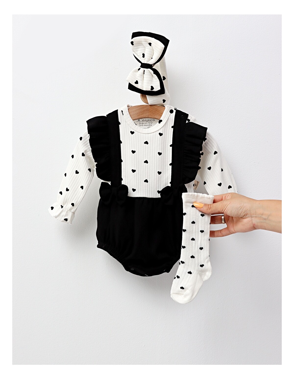 Set cu body, bentita, sosete, negru