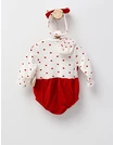 Set cu body, bentita, sosete, rosu picture - 3