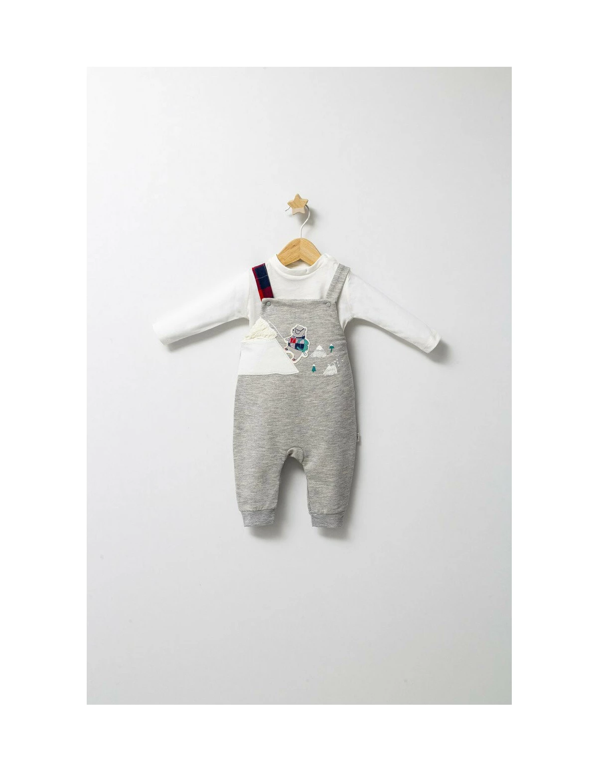 Set cu salopeta si bluzita pentru bebelusi Mountain, Tongs baby