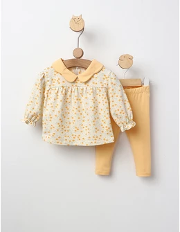 Set Daria floricele model galben