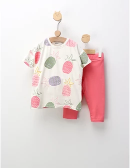 Set de vara, Ananas, cu roz