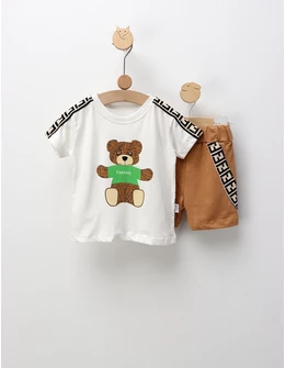 Set de vara Fantasy Bear, alb maro