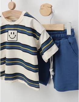 Set de vara, Smiley Face, cu albastru