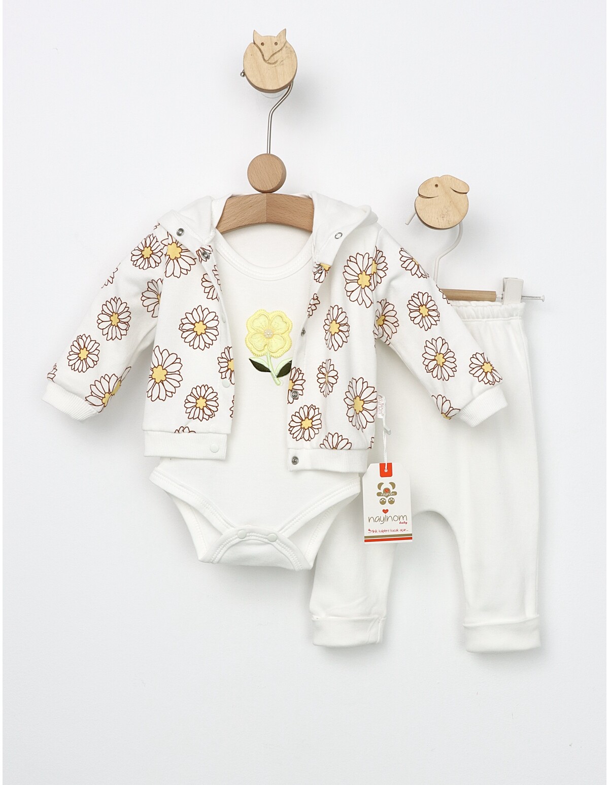 Set floricele baby alb