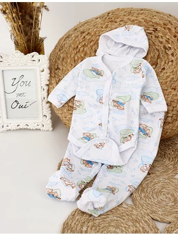 Set greieras bebelusi alb-ursuleti norisori