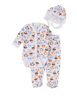 Set greieras bebelusi Catelusi, alb-multicolor