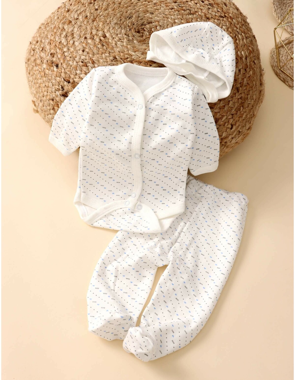 Set greieras bebelusi DOS heart bleu