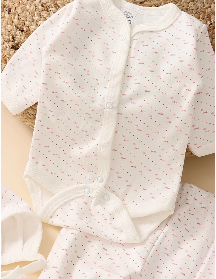 Set greieras bebelusi DOS heart roz picture - 2