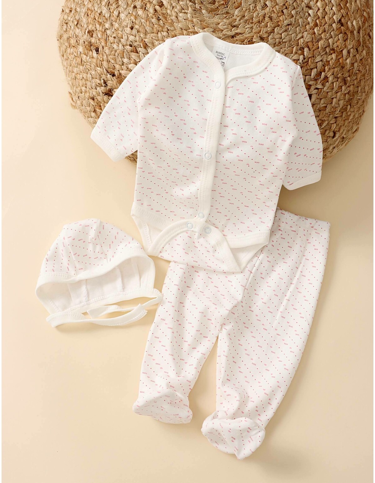 Set greieras bebelusi DOS heart roz