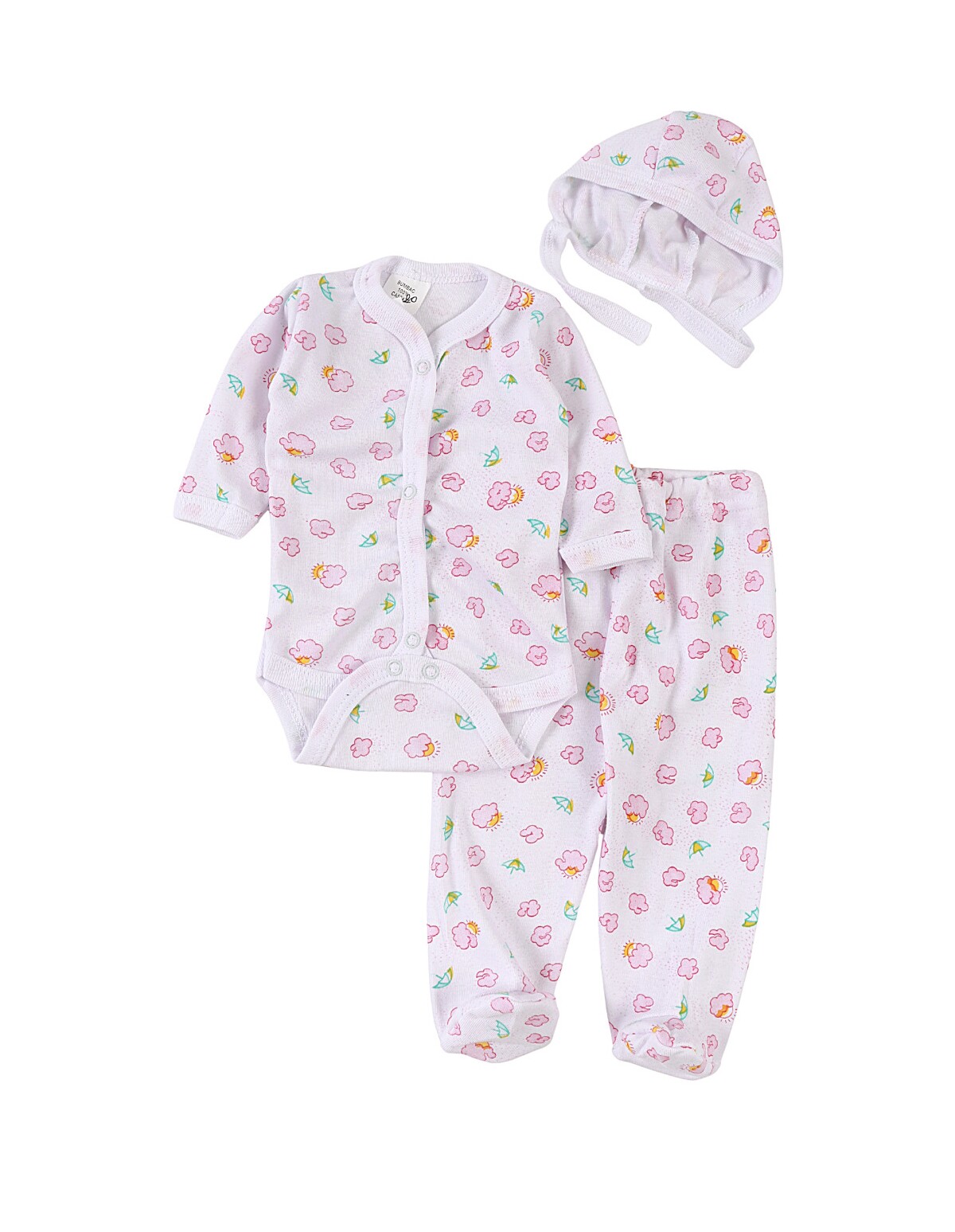 Set greieras bebelusi Norisori, alb-roz