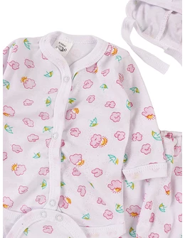 Set greieras bebelusi Norisori, alb-roz