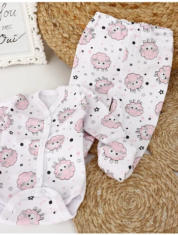 Set greieras bebelusi oite alb-roz picture - 3