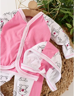 Set greieras bebelusi Simplu-Cute Bunny roz