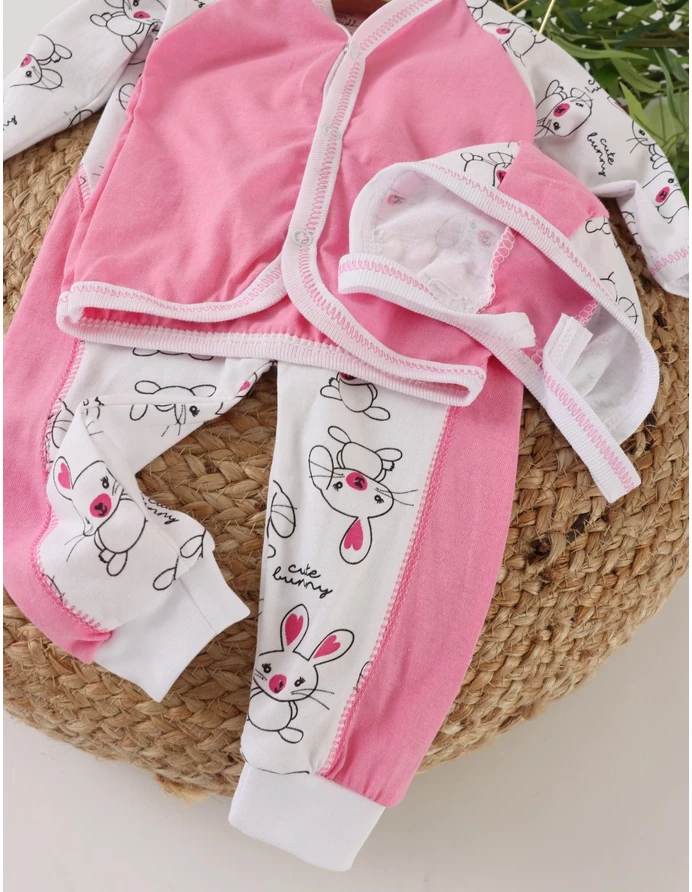 Set greieras bebelusi Simplu-Cute Bunny roz picture - 3