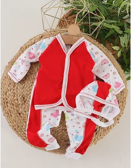 Set greieras bebelusi Simplu-Fluturasi rosu