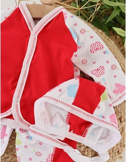 Set greieras bebelusi Simplu-Fluturasi rosu