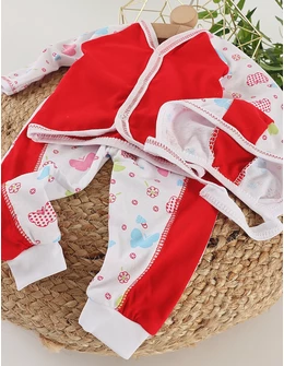 Set greieras bebelusi Simplu-Fluturasi rosu