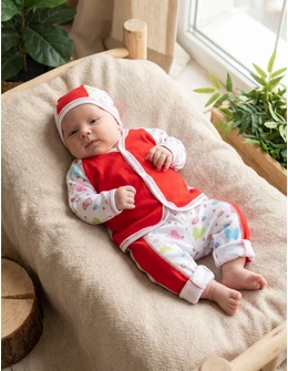 Set greieras bebelusi Simplu-Fluturasi rosu