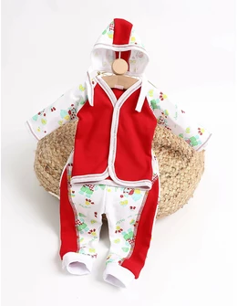 Set greieras bebelusi Simplu-Ma Bear rosu