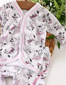 Set greieras bebelusi Snoopy, roz