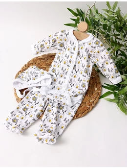 Set greieras bebelusi Wild Bear alb-galben