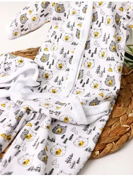 Set greieras bebelusi Wild Bear alb-galben