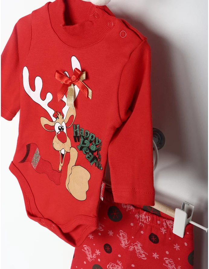 Set HNY Craciun 3 piese model rosu picture - 4