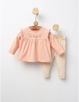 Set Irina floricele model corai 92(18-24 luni)