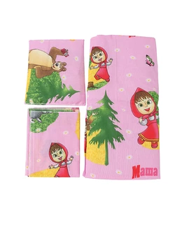 Set lenjerie patut 3 piese Masha si Ursul