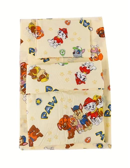 Set lenjerie patut 3 piese Paw-Patrol galben