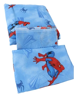 Set lenjerie patut 3 piese Spiderman albastru