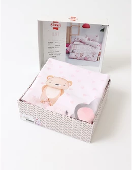 Set lenjerie patut 3 piese, Ursulet si Elefant