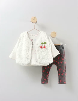 Set little star 3 piese model alb