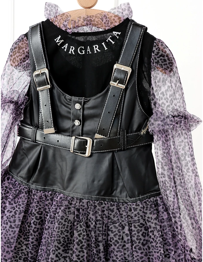 Set Margarita rochita si bluzita cu mov picture - 3