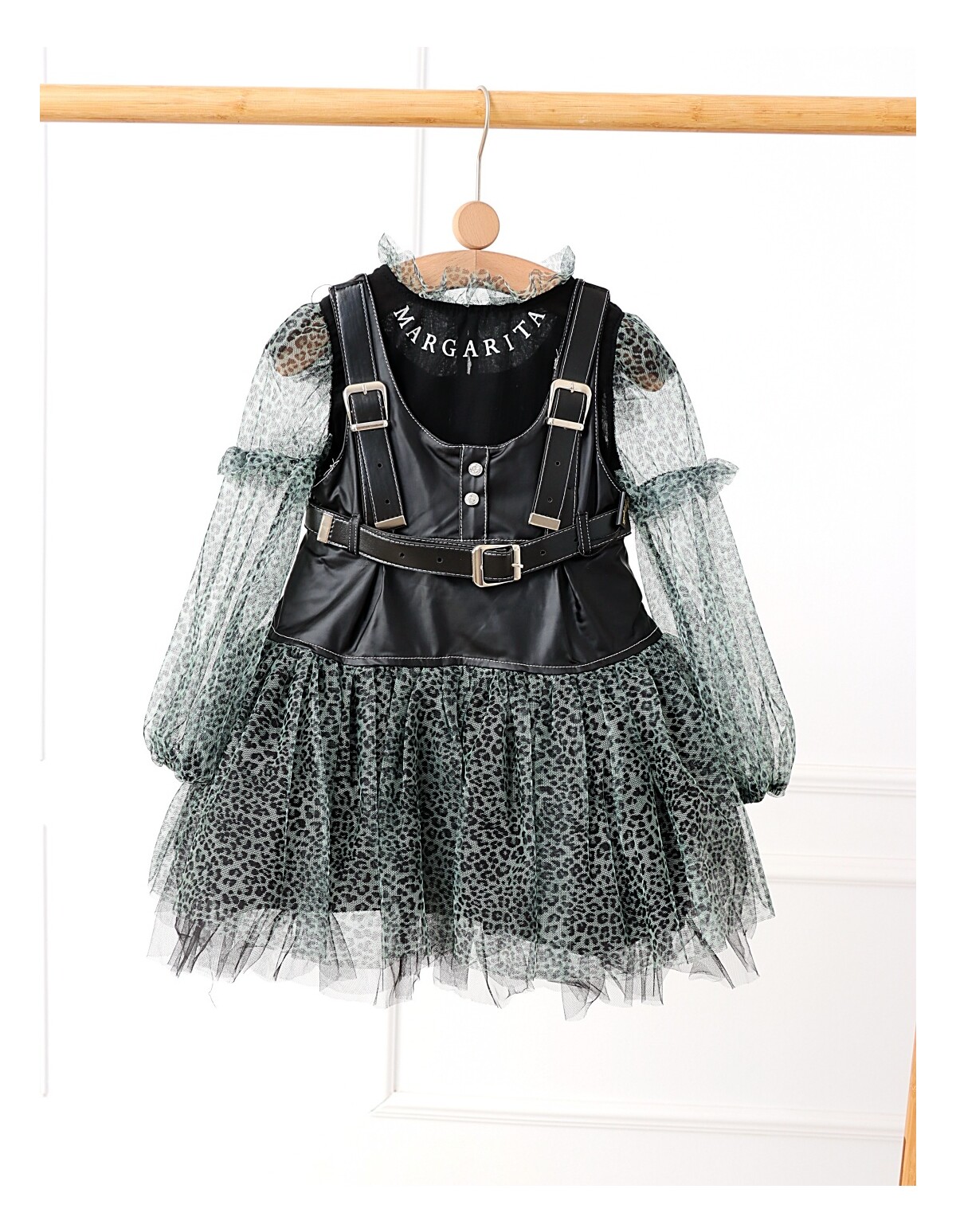 Set Margarita rochita si bluzita cu verde