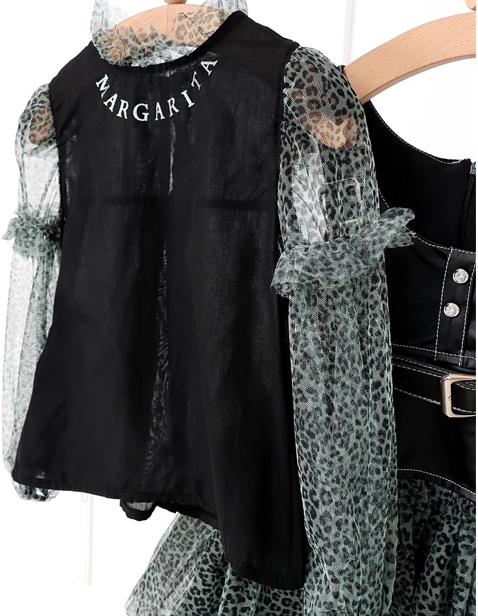 Set Margarita rochita si bluzita cu verde picture - 5