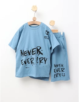 Set NEVER EVER CRY albastru
