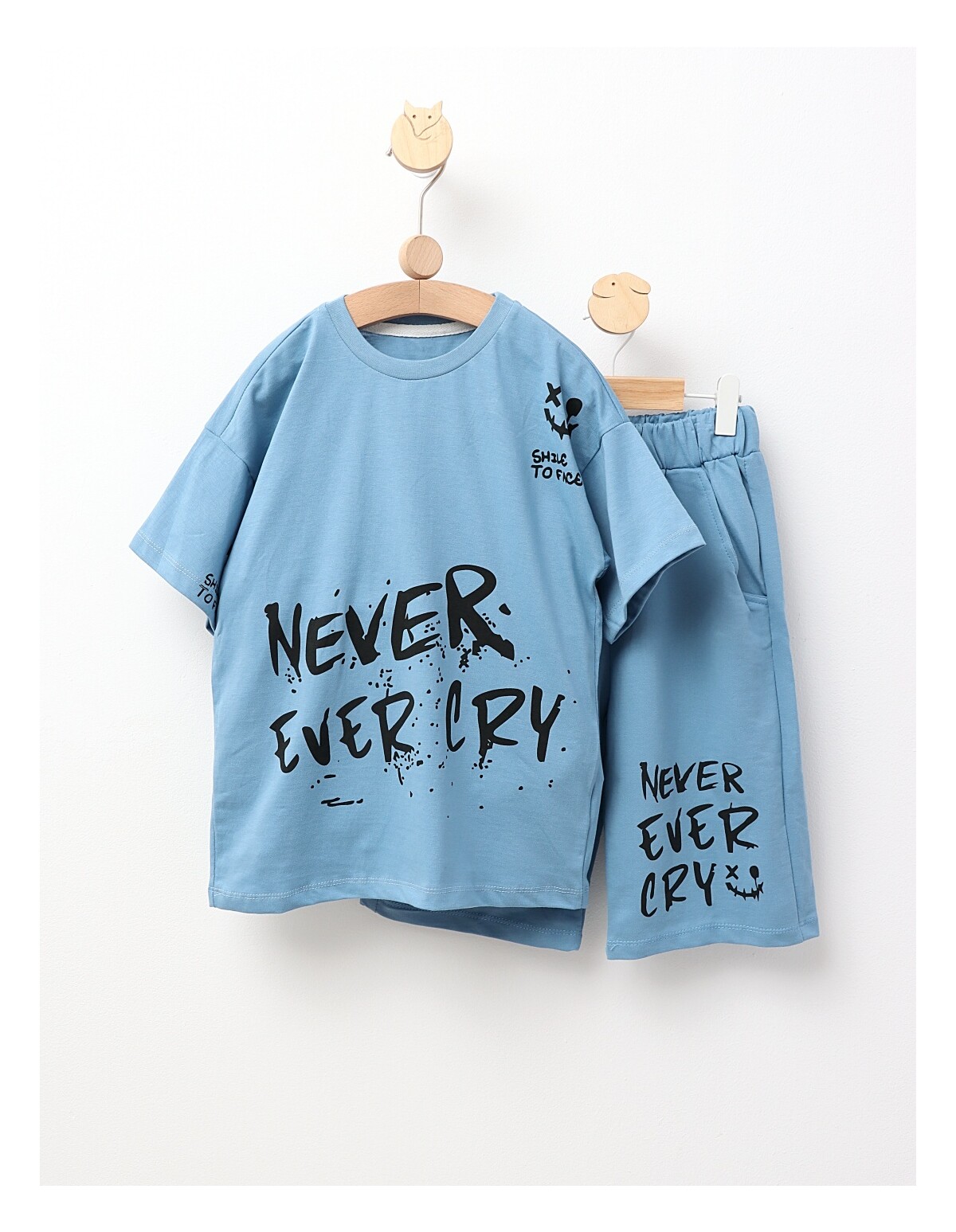 Set NEVER EVER CRY albastru