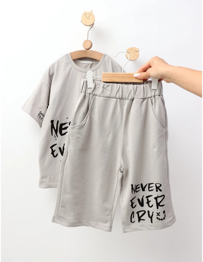 Set NEVER EVER CRY gri picture - 2