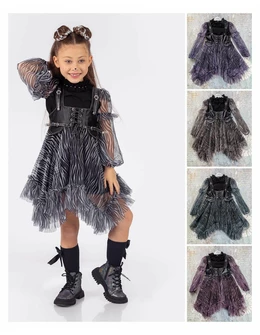 Set Rebelde rochita si bluzita cu crem