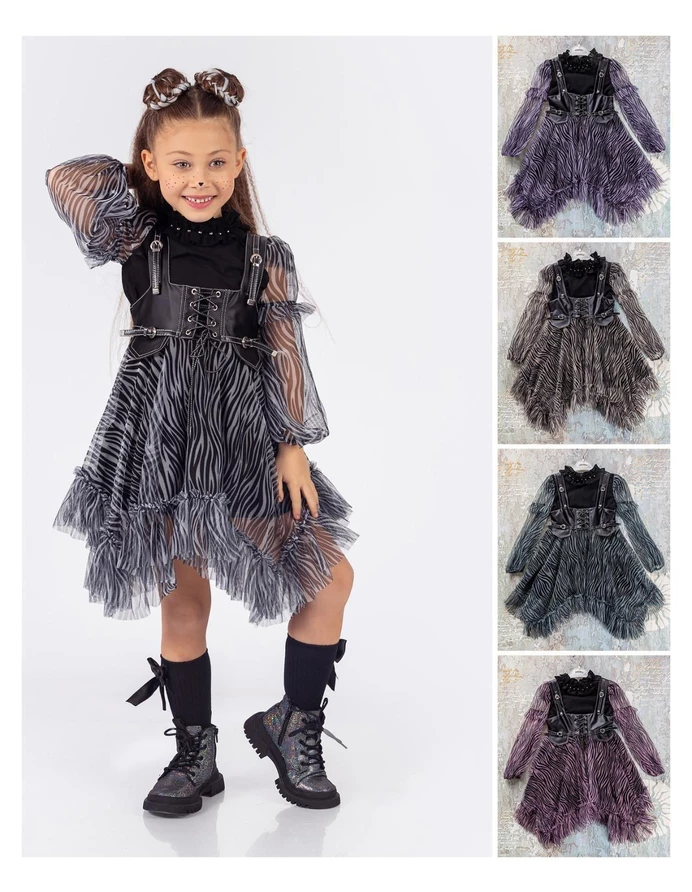 Set Rebelde rochita si bluzita cu verde picture - 2