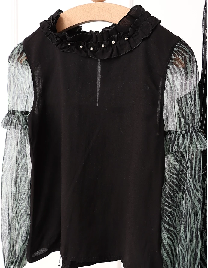 Set Rebelde rochita si bluzita cu verde picture - 7