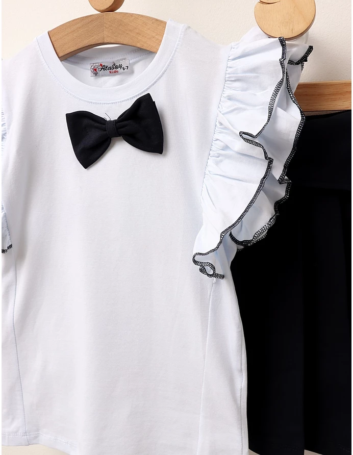 Set scolarita tricou+fusta model bleumarin picture - 4