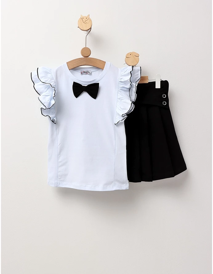 Set scolarita tricou+fusta model negru picture - 2