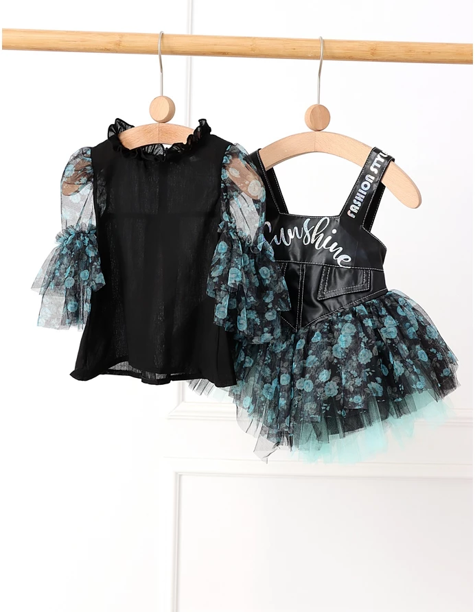 Set SunShine rochita si bluzita cu verde picture - 6