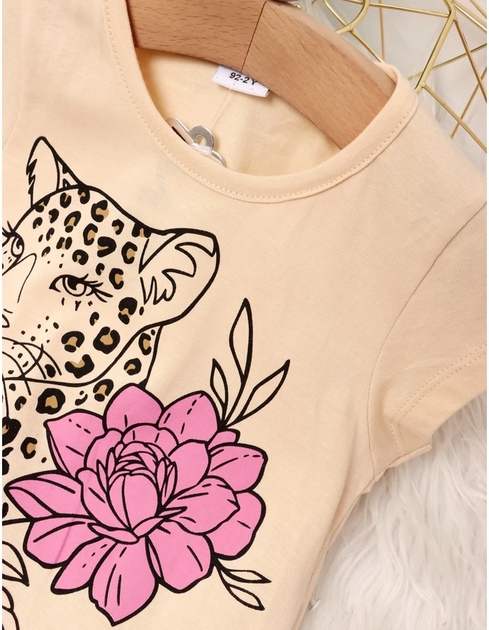 Set tigrat cu floricica model crem picture - 4