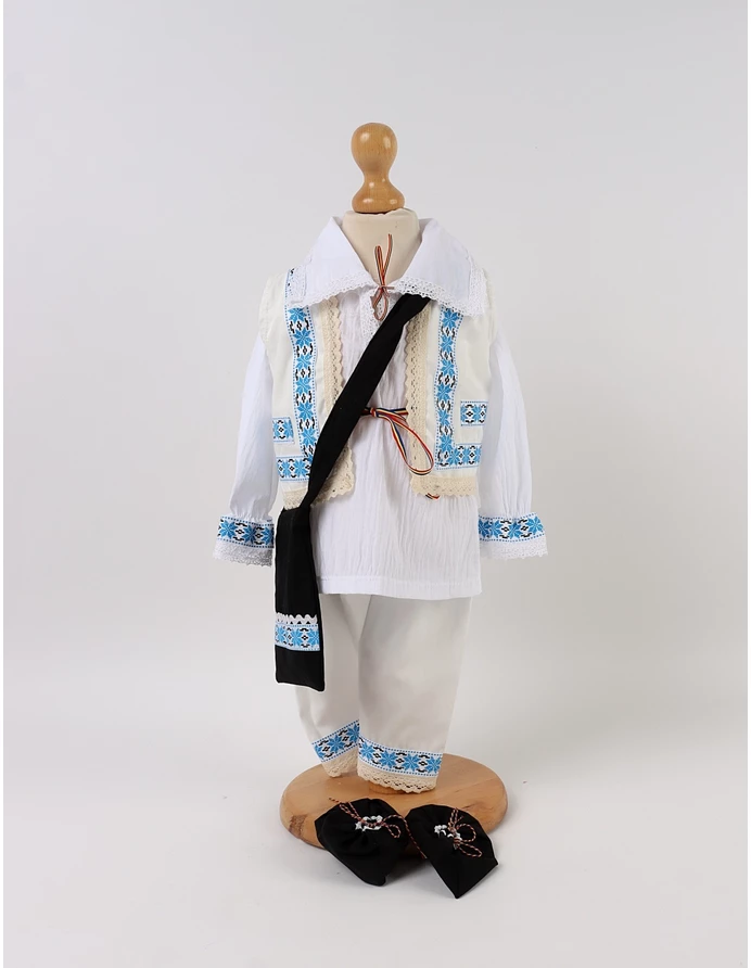 Set Traditional 6 piese, Armand, alb-blue picture - 2