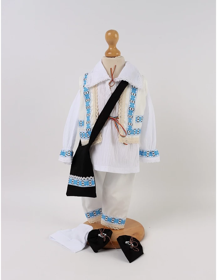 Set Traditional 6 piese, Armand, alb-blue picture - 5